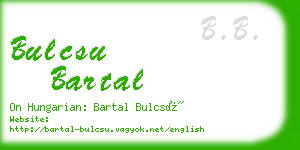bulcsu bartal business card